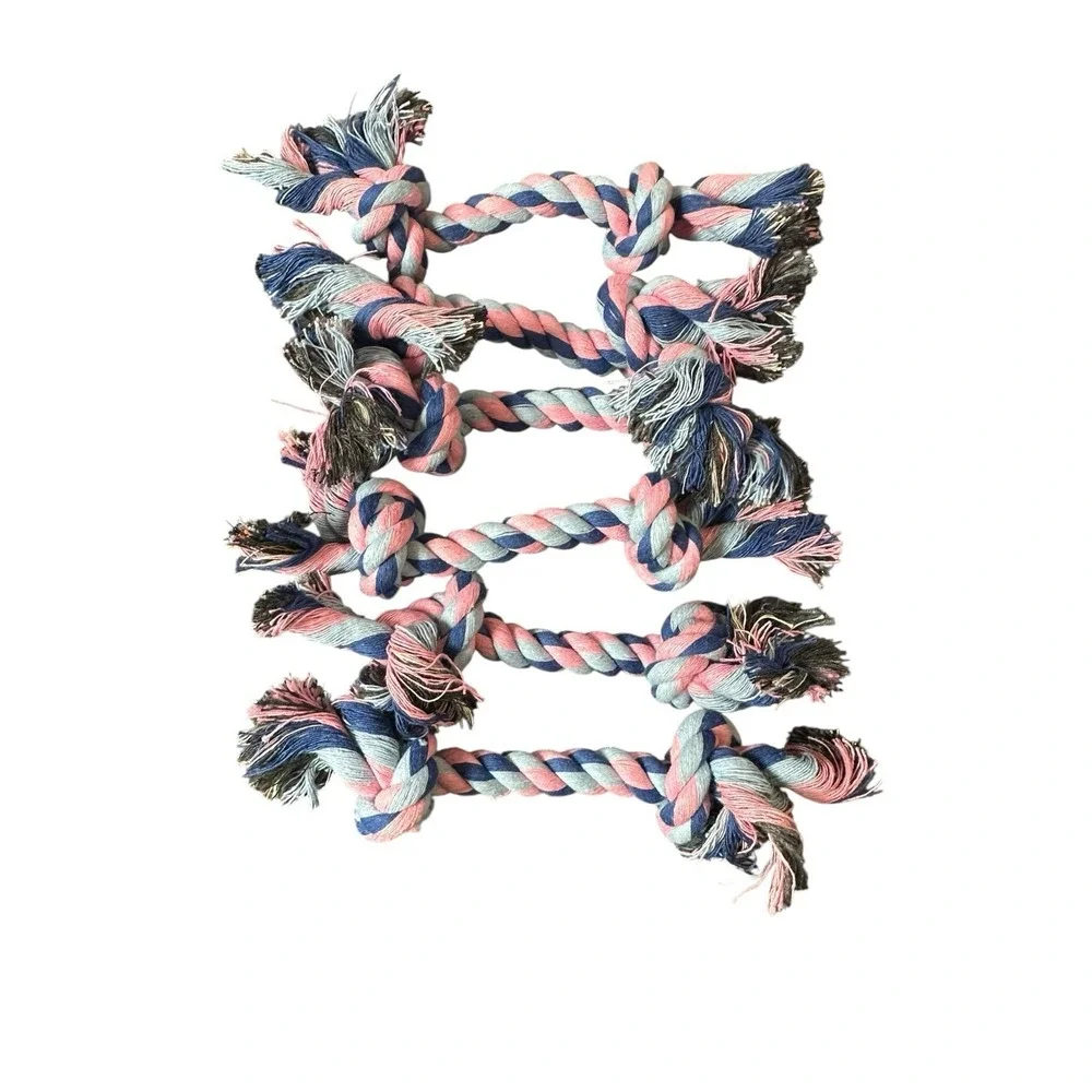 NEW lot of 6 dog rope‎ toys 6 inches in length